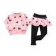 Cotton T-shirts+ Skirt Pants Suit 2pcs/set